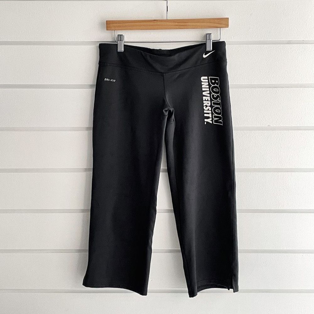 Nike Dri-Fit Women's Black Boston University Low Rise Workout Capris Small